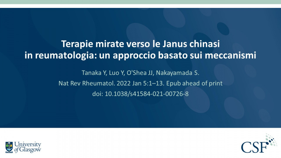 Publication thumbnail: Terapie mirate verso le Janus chinasi in reumatologia: un approccio basato sui meccanismi