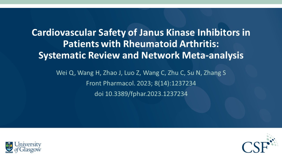 Publication thumbnail: Cardiovascular Safety of Janus Kinase Inhibitors in Patients with Rheumatoid Arthritis: Systematic Review and Network Meta-analysis