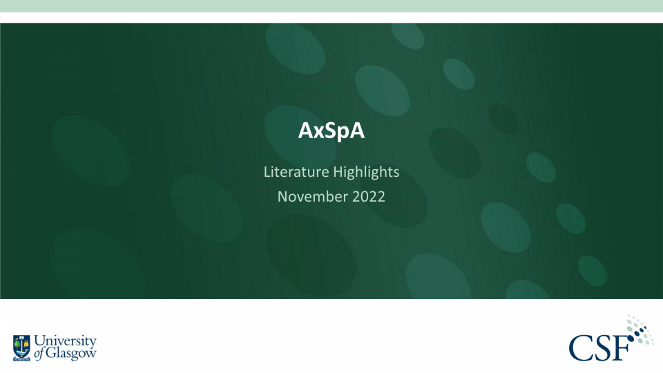Literature review thumbnail: AxSpA Literature Highlights – November 2022