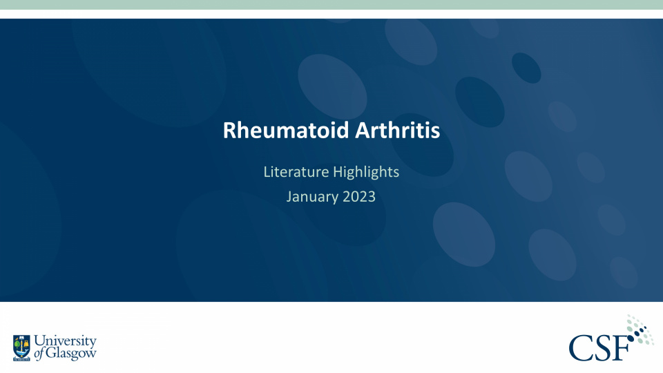 Literature review thumbnail: RA Literature Highlights – January 2023