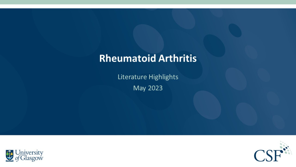 Literature review thumbnail: RA Literature Highlights – May 2023